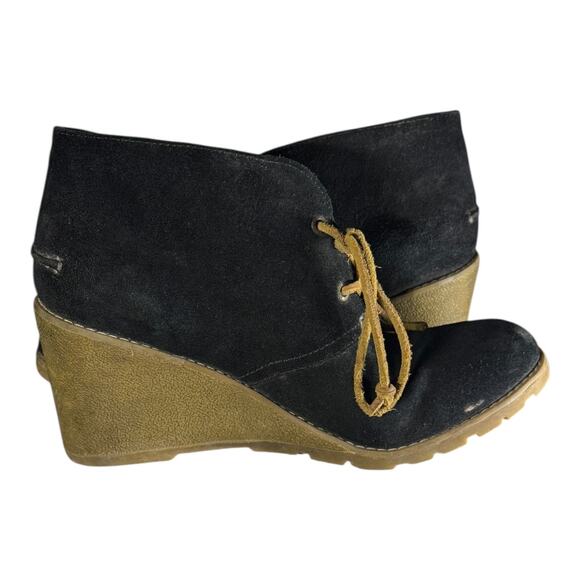 Sperry Stella Prow Black Suede Ankle Bootie, Women 9 M Wedge Heel Leather - Picture 7 of 8